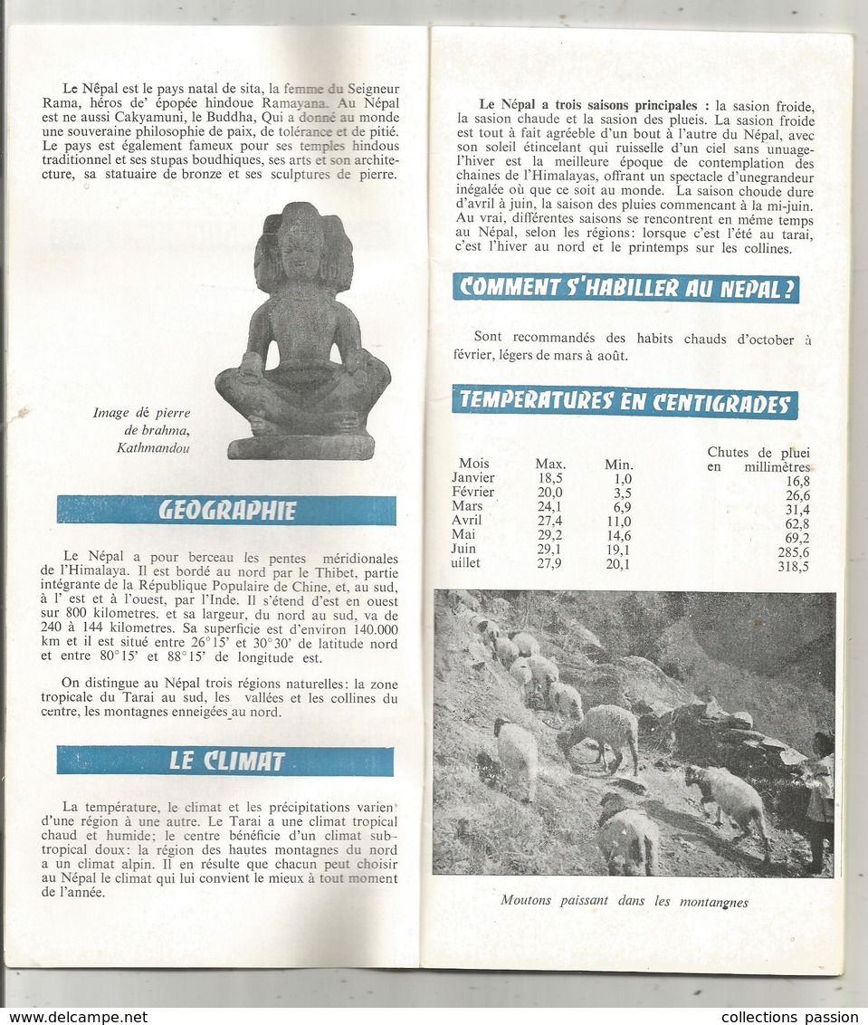 Publicité Touristique, LE NEPAL ,  , 36 Pages  , 3 Scans ,frais Fr 2.45 E - Publicités