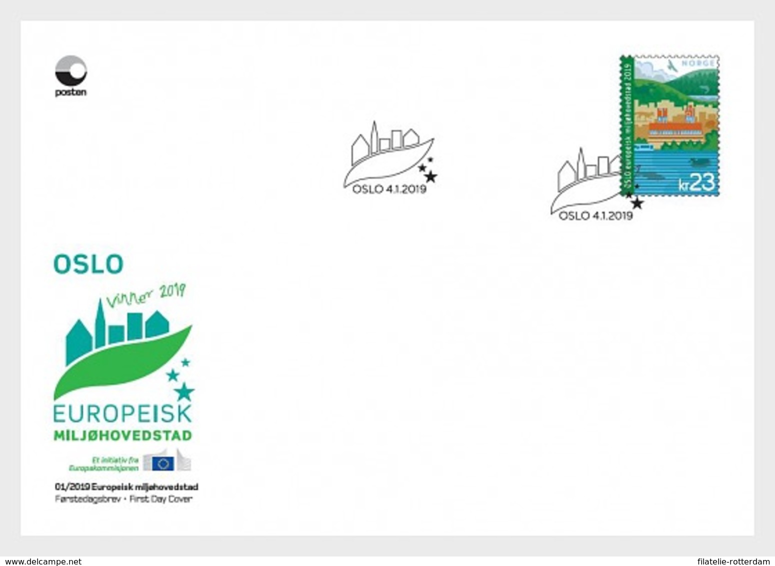 Noorwegen / Norway - Postfris / MNH - FDC Oslo, Green Capital 2019 - Nuevos