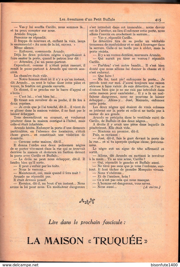 Tintin : " Les aventures d'un petit Buffalo " d' Arnould GALOPIN aux Editions ALBIN Michel en 1931 : Volume 2.