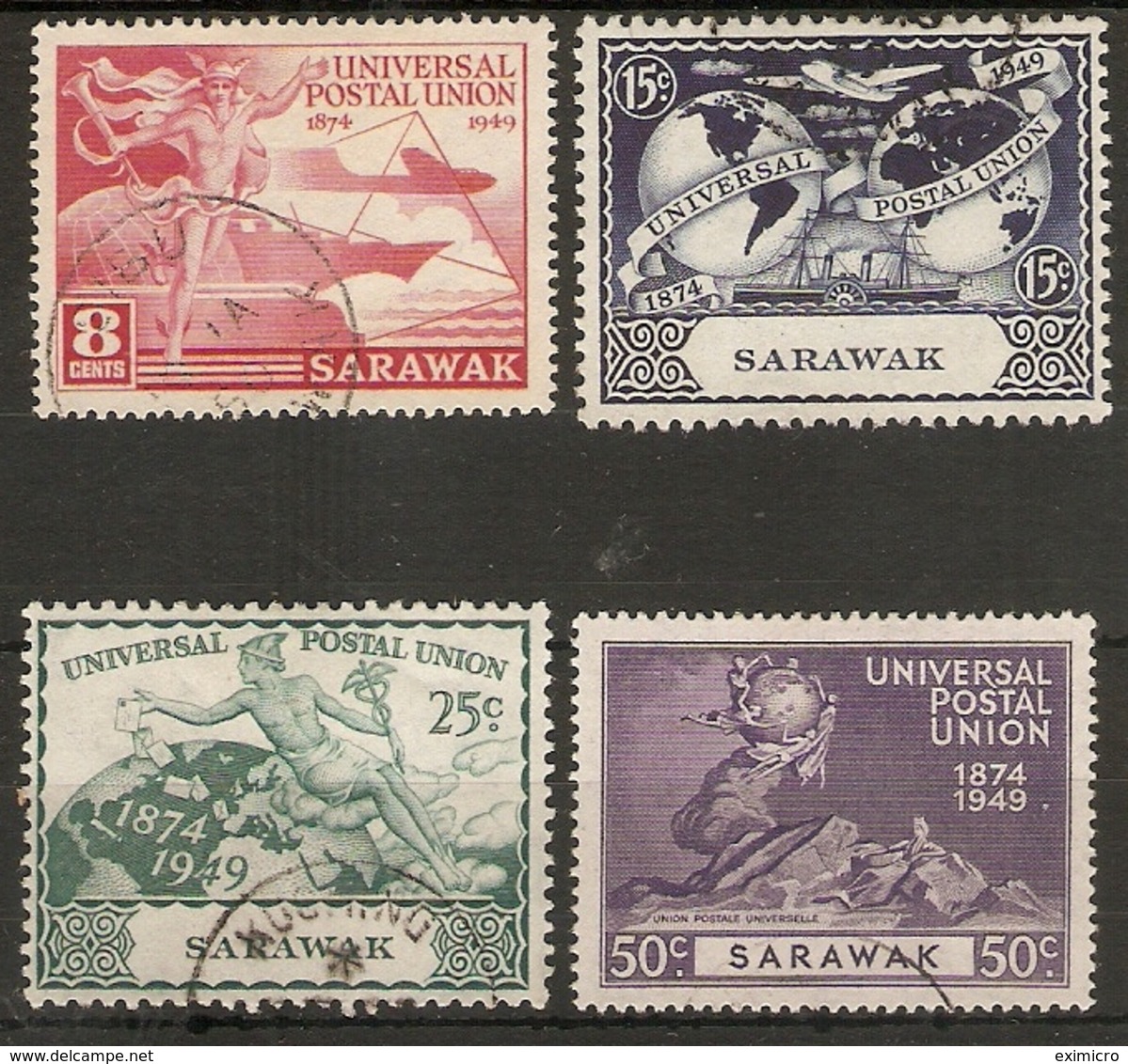 SARAWAK 1949 UPU SET SG 167/170  FINE USED Cat £11 - Sarawak (...-1963)