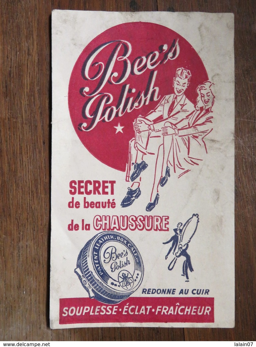 Buvard : "BEE'S POLISH", Secret De Beauté De La Chaussure - Chaussures