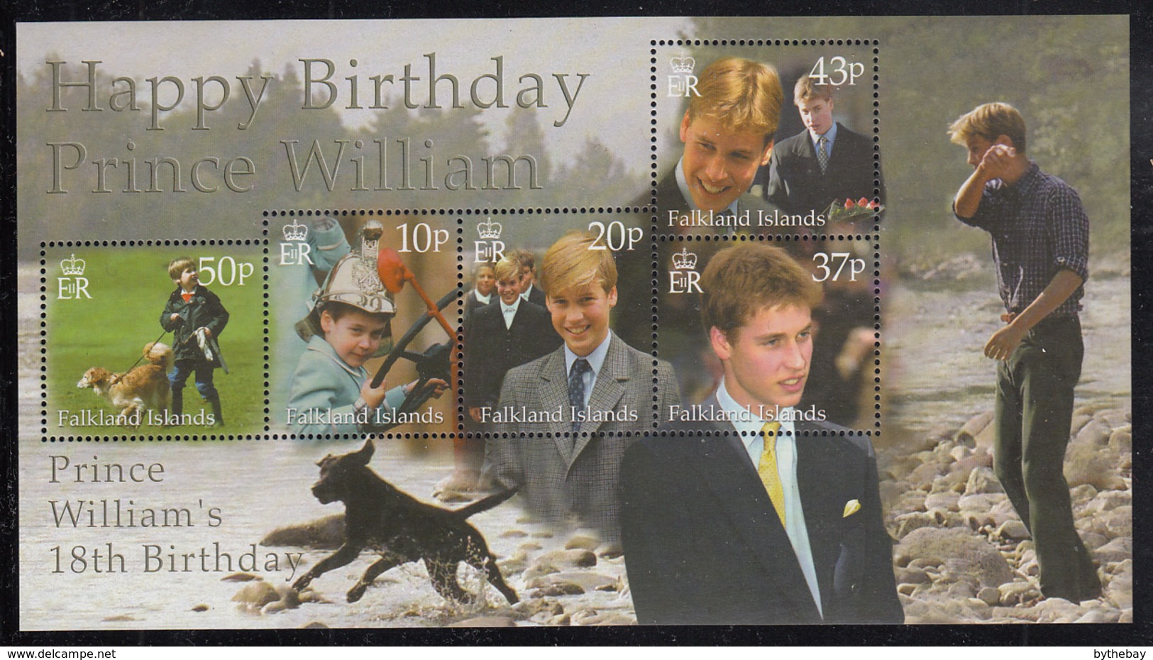 Falkland Islands 2000 MNH Sc #766 Prince William's 18th Birthday Sheet Of 5 - Falkland Islands