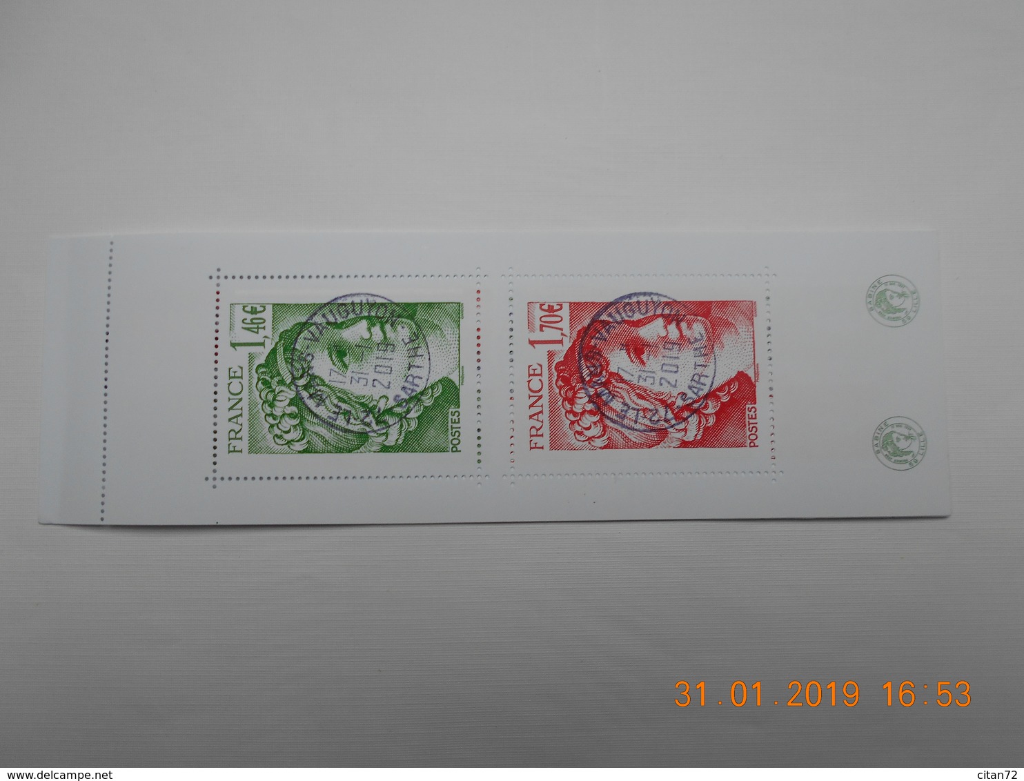 FRANCE 2018   CARNET  40 ANS DE LA SABINE DE GANDON  Timbres Neufs Oblitérés Cachets Ronds - Used Stamps
