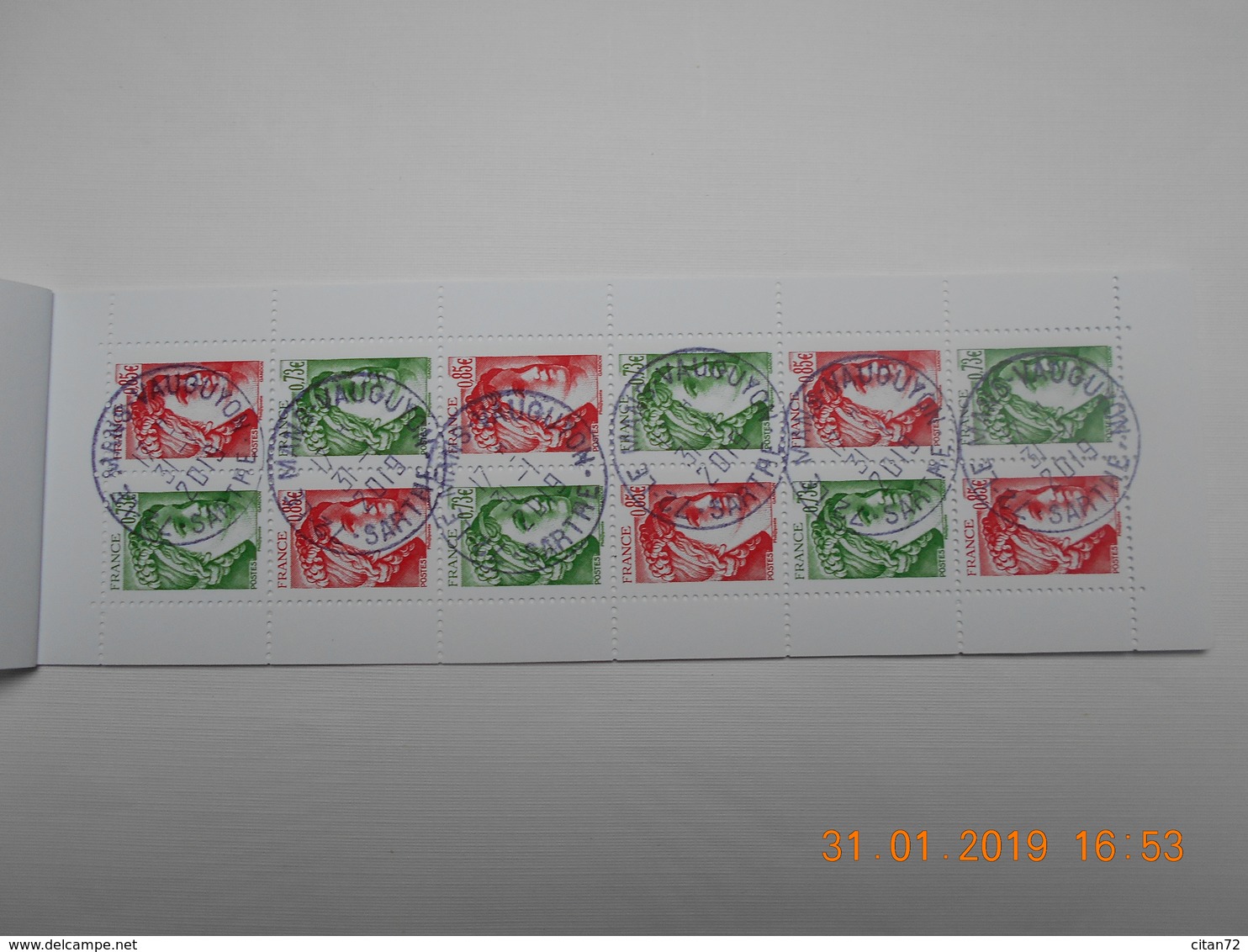 FRANCE 2018   CARNET  40 ANS DE LA SABINE DE GANDON  Timbres Neufs Oblitérés Cachets Ronds - Used Stamps