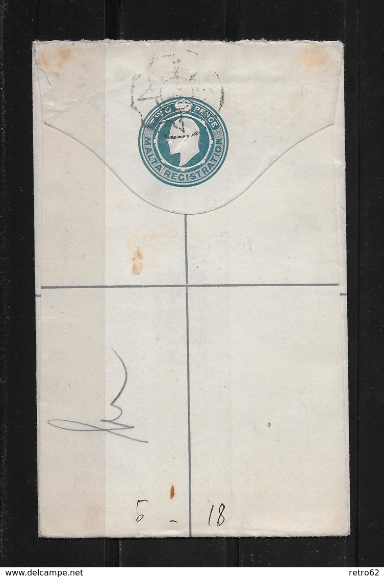 1908 Malta, GU ZuF R-Brief - Malte