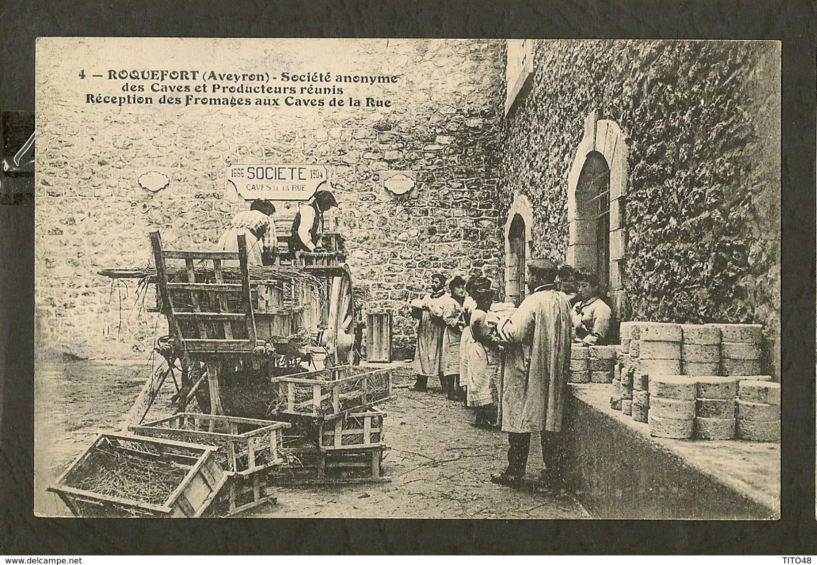 CP-ROQUEFORT-AVEYRON - Réception Des Fromages Aux Caves De La Rue - (S.A. Des Caves Et Producteurs Réunis) - Roquefort