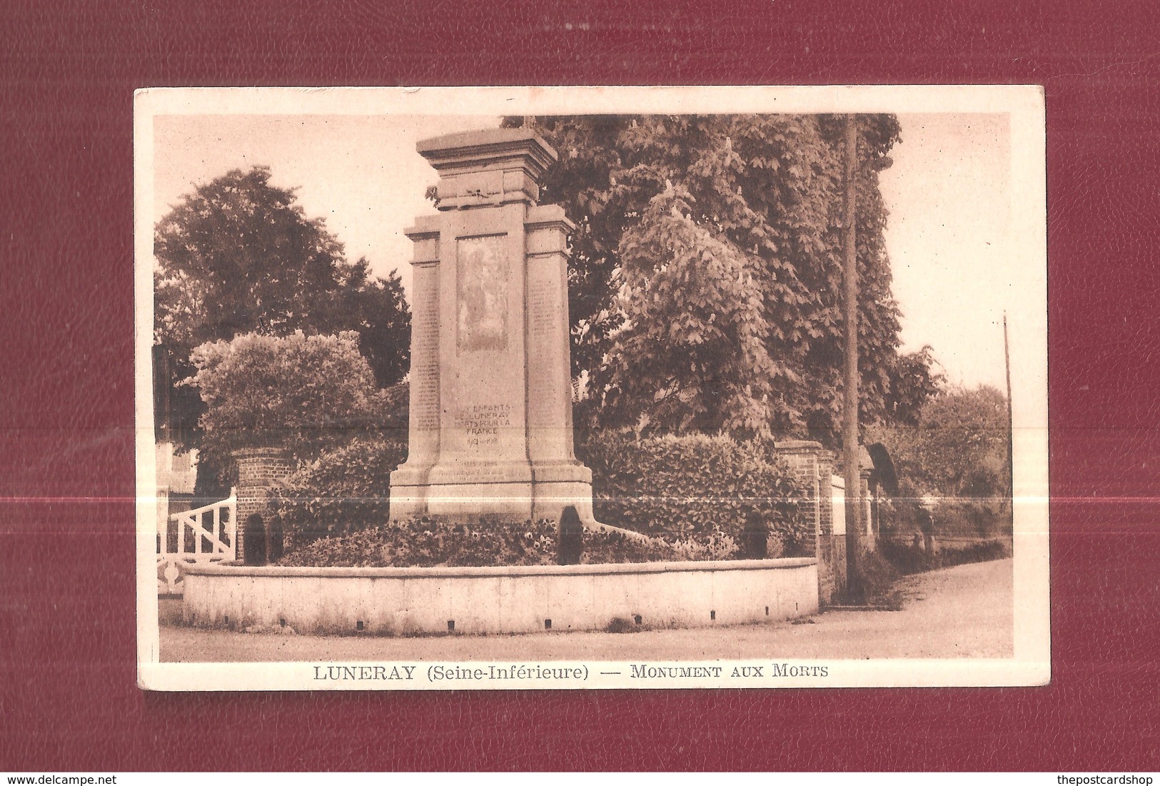 CPA 76 LUNERAY - Monument Aux Morts. WAR MEMORIAL UNUSED - Otros & Sin Clasificación