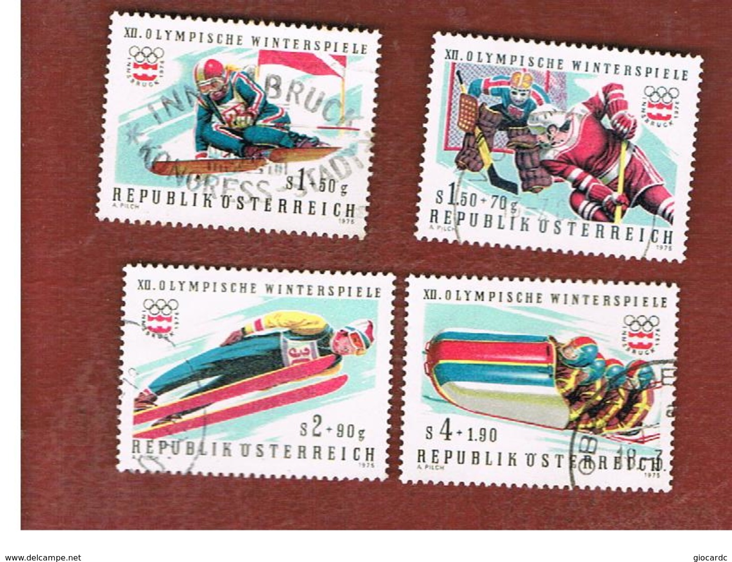 AUSTRIA -  SG  1728.1731   -   1975 WINTER OLYMPIC GAMES (COMPLET SET OF  4)    -  USED ° - Usados