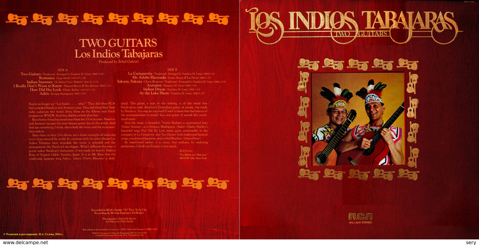 Superlimited Edition CD Los Indios Tabajaras. TWO GUITARS. - Disco, Pop