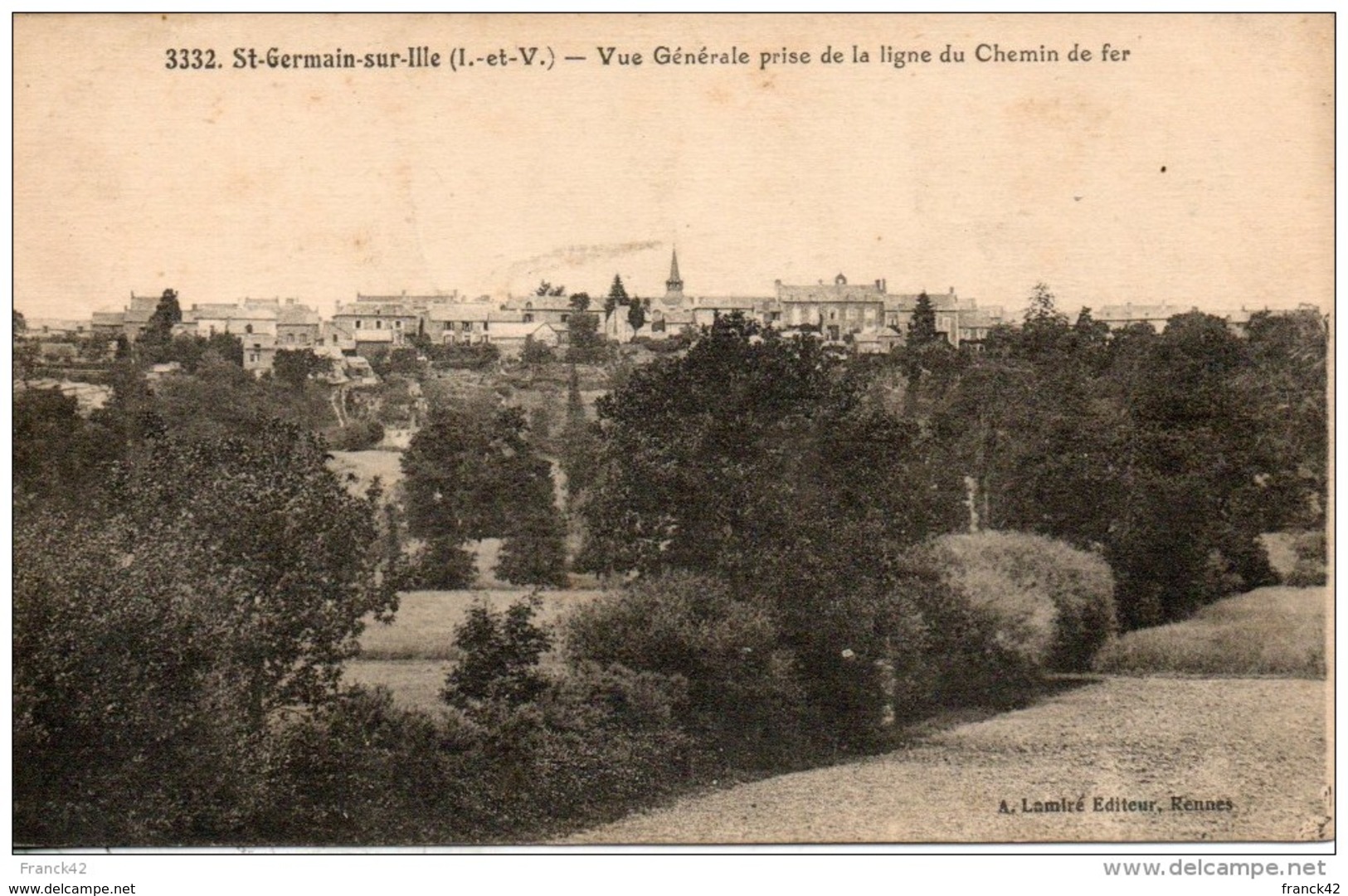 35. Saint Germain Sur L'ille. Vue Générale Prise D Ela Ligne De Chemin De Fer - Saint-Germain-sur-Ille