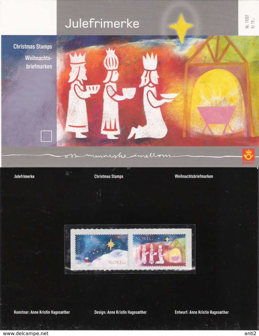 Norway 2007 Christmas Mi  1633-1634 In Folder MNH(**) - Lettres & Documents