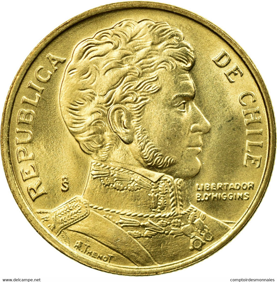 Monnaie, Chile, 10 Pesos, 1997, Santiago, SUP, Aluminum-Bronze, KM:228.2 - Chile