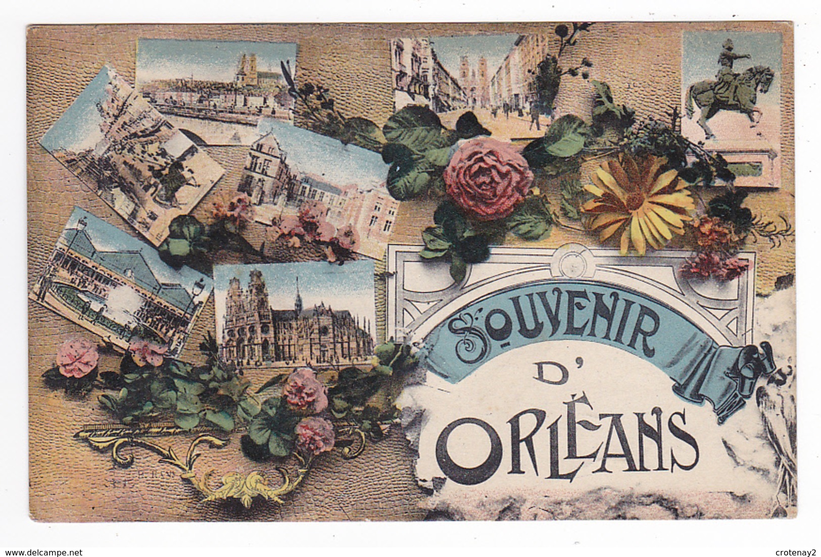 45 Souvenir D'Orléans En 1920 En 7 Vues VOIR DOS Imp Le Deley Paris - Orleans