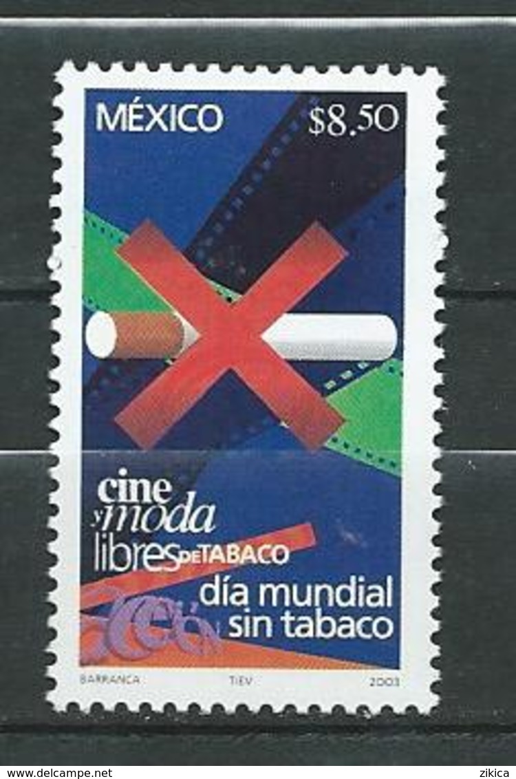 Mexiico 2003 International No-Smoking Day - Smoking-free Cinemas Campaign.Health/Smoking. MNH - Messico