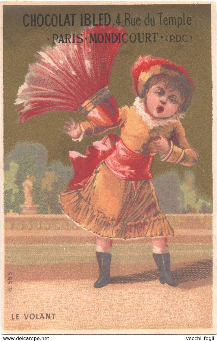 Figurina, Chromo, Victorian Trade Card. Giochi. Les Jeux. Le Volant - Ibled