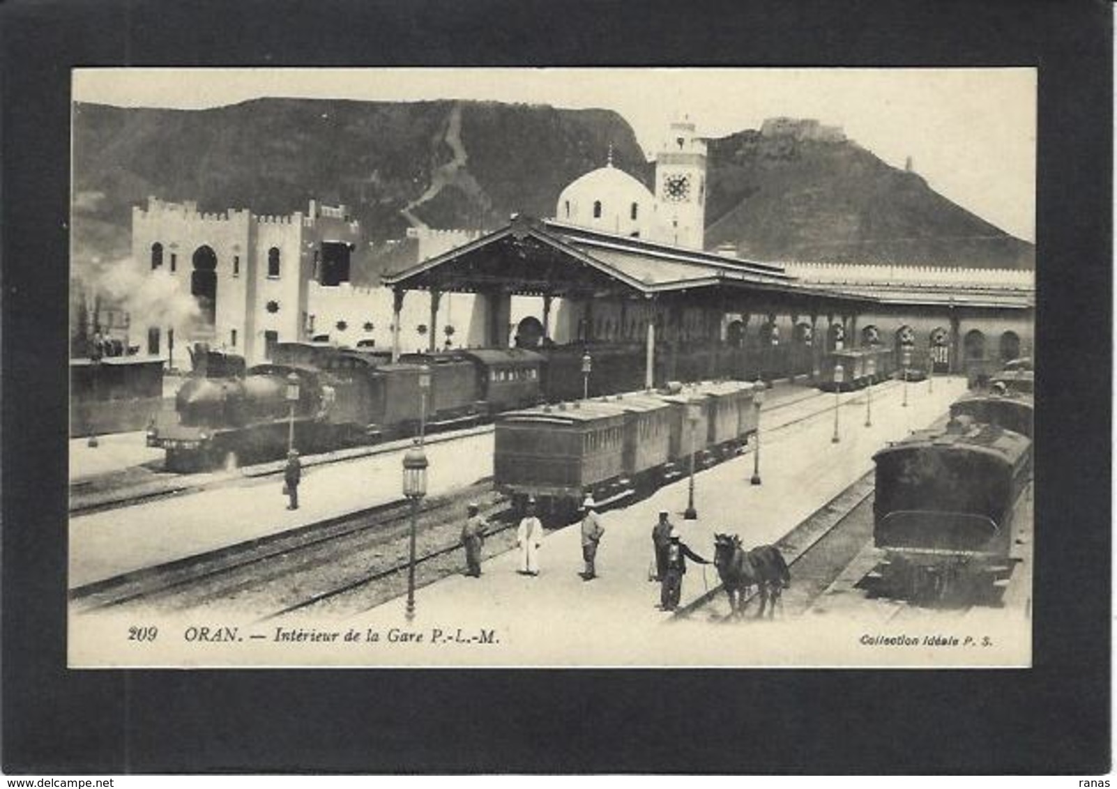 CPA Algérie Oran Gare Chemin De Fer Train Station Non Circulé - Oran