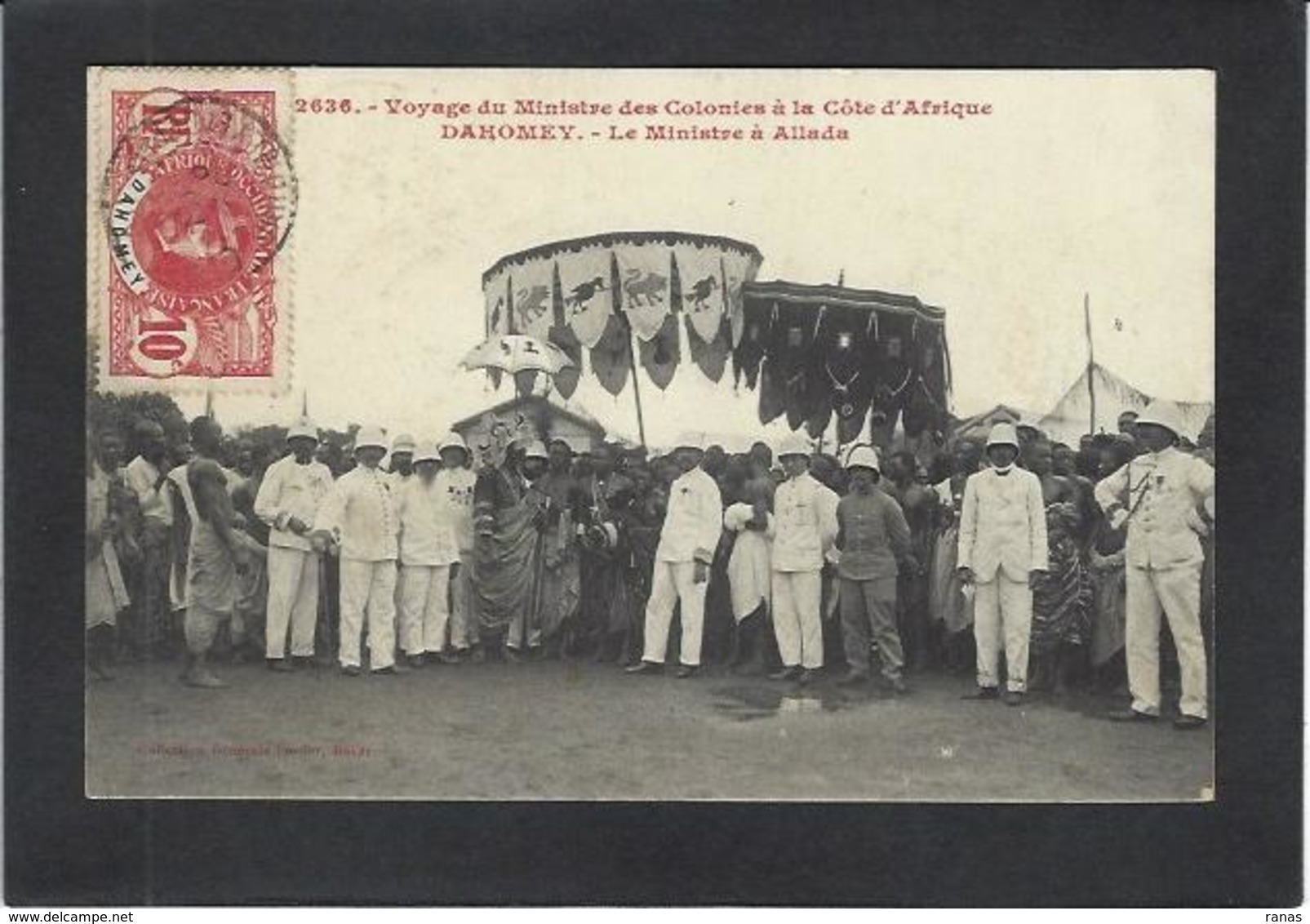 CPA DAHOMEY Afrique Noire Voyage Du Ministre Des Colonies Circulé - Dahome