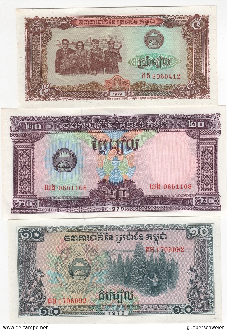 B30- CAMBODGE Lot De 3 Billets 1979 - Cambogia