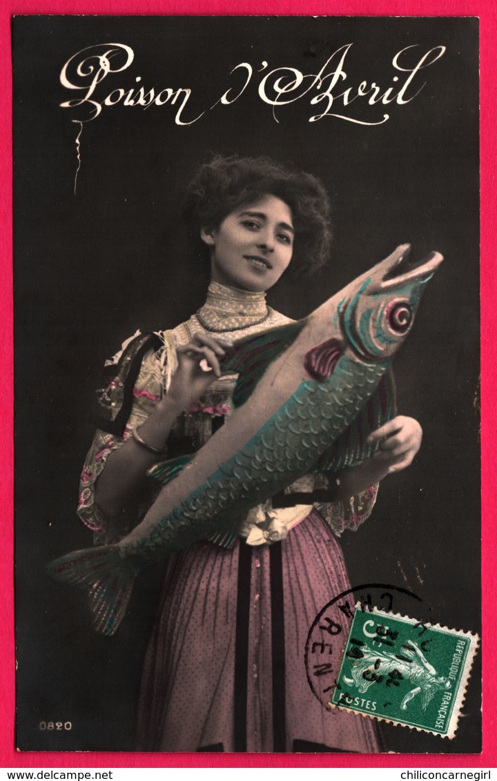 Fantaisie - Femme En Robe - Poisson D'Avril - Femmes - 1911 - 1er Avril - Poisson D'avril