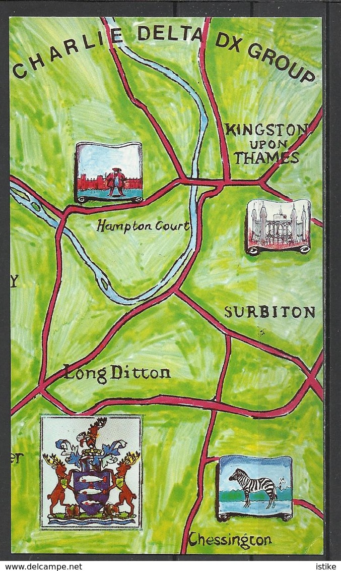 United Kingdom, Charlie Delta DX Group, Detailed Map,1985. - Radio