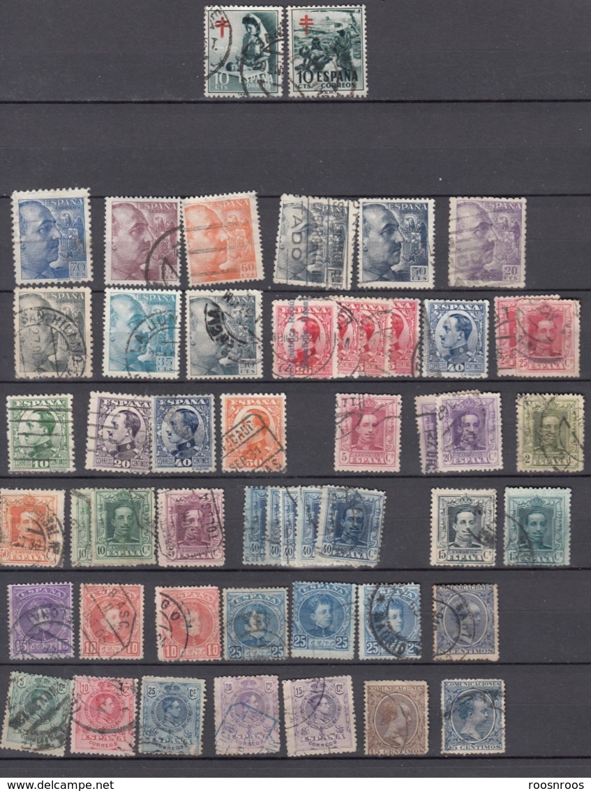 PETIT VRAC ESPAGNE OBLITERES - SPANISH STAMPS - TOUTES EPOQUES - Collections