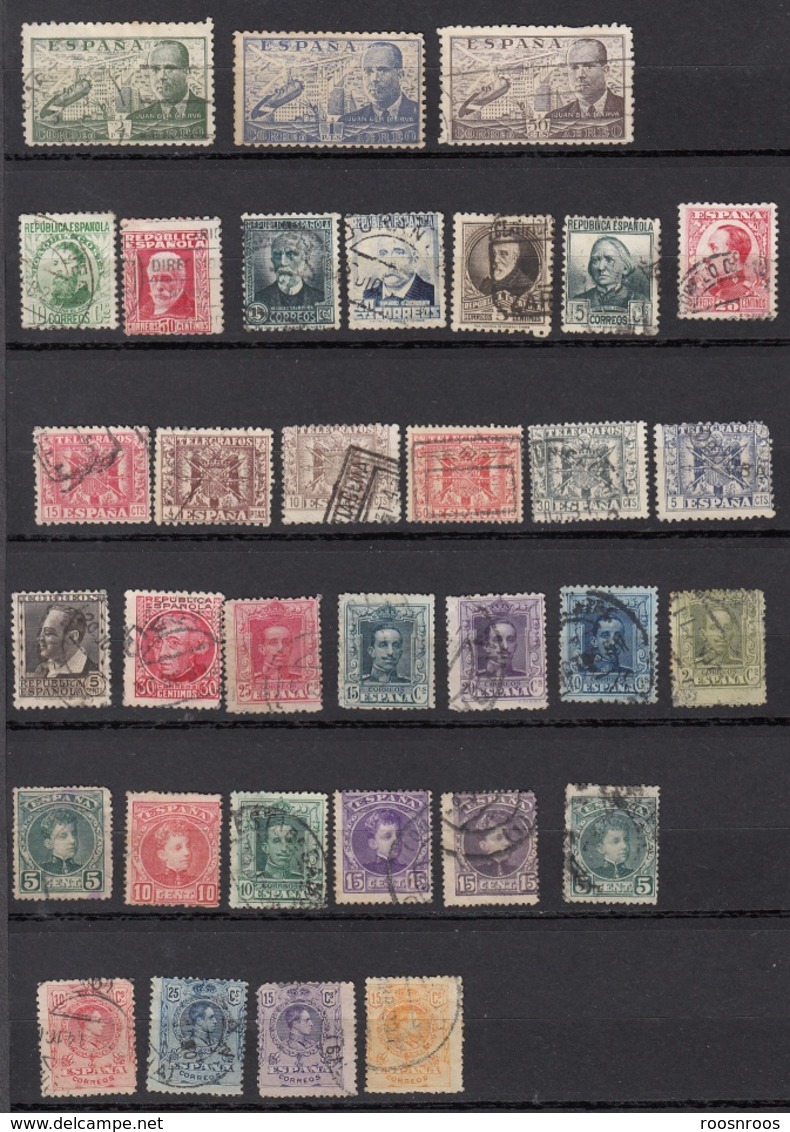 PETIT VRAC ESPAGNE OBLITERES - SPANISH STAMPS - TOUTES EPOQUES - Collections