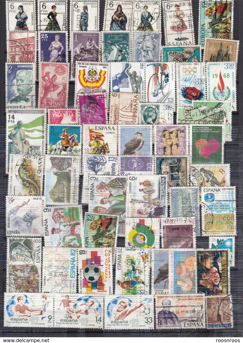 PETIT VRAC ESPAGNE OBLITERES - SPANISH STAMPS - TOUTES EPOQUES