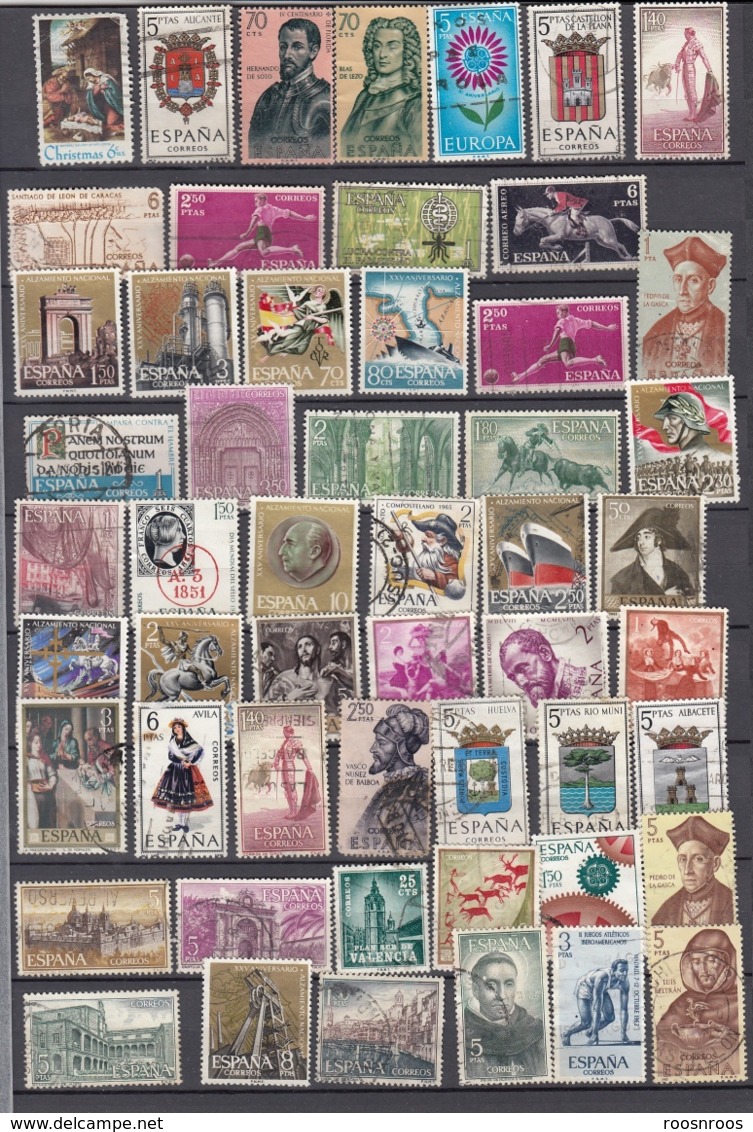 PETIT VRAC ESPAGNE OBLITERES - SPANISH STAMPS - TOUTES EPOQUES