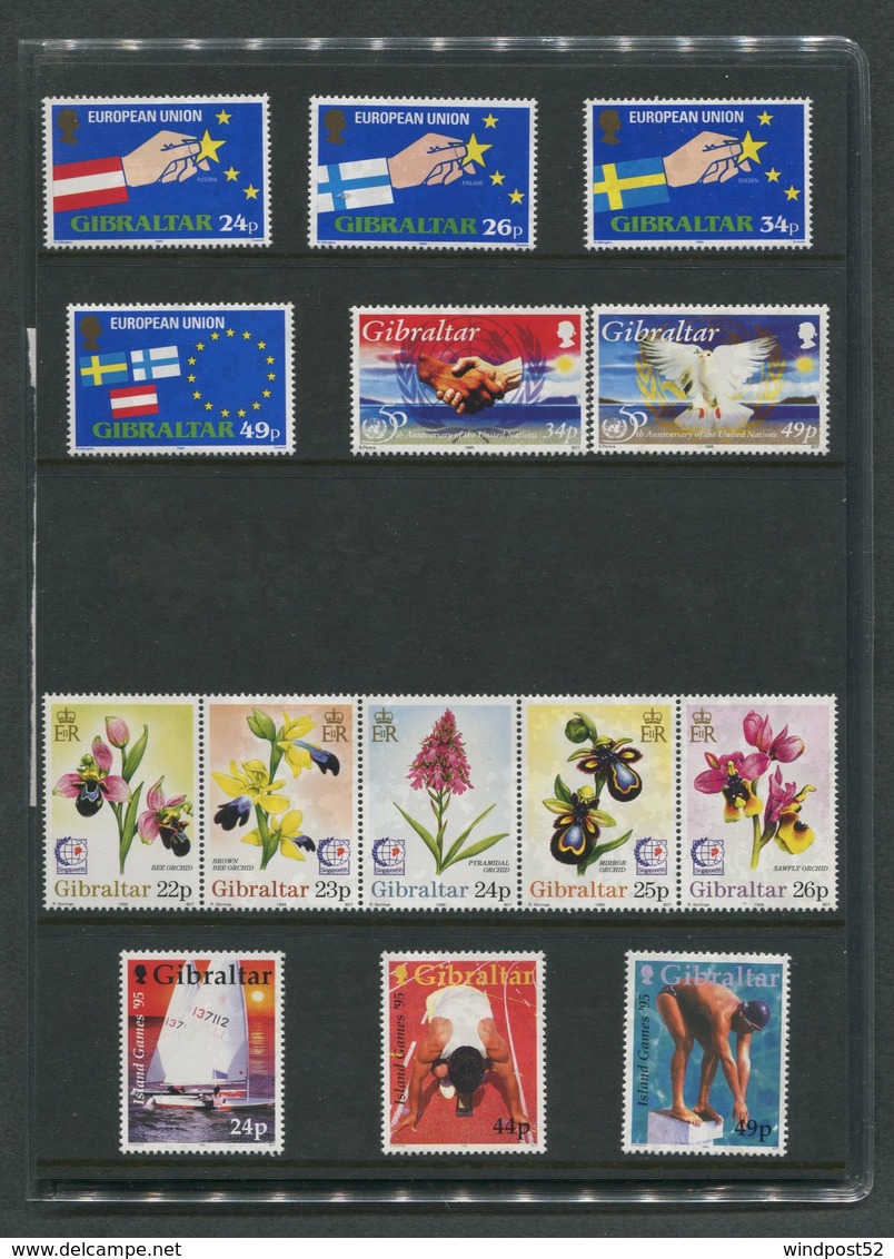 GIBILTERRA GIBRALTAR 1995 - ANNATA COMPLETA NUOVA - MNH** - Gibilterra