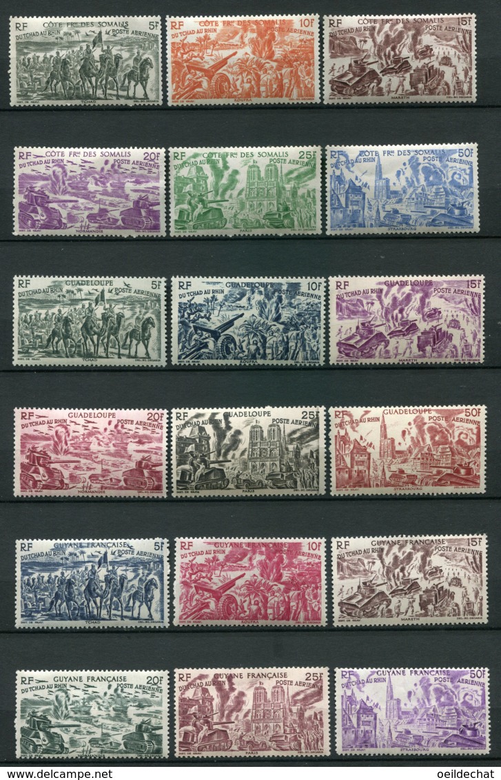 11062 GRANDE SERIE COLONIALE : Série Tchad Au Rhin **  1946  B/TB/TTB - Collections