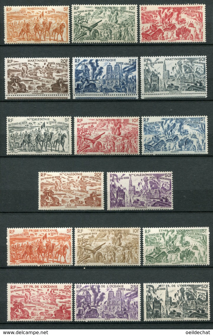 11062 GRANDE SERIE COLONIALE : Série Tchad Au Rhin **  1946  B/TB/TTB - Colecciones