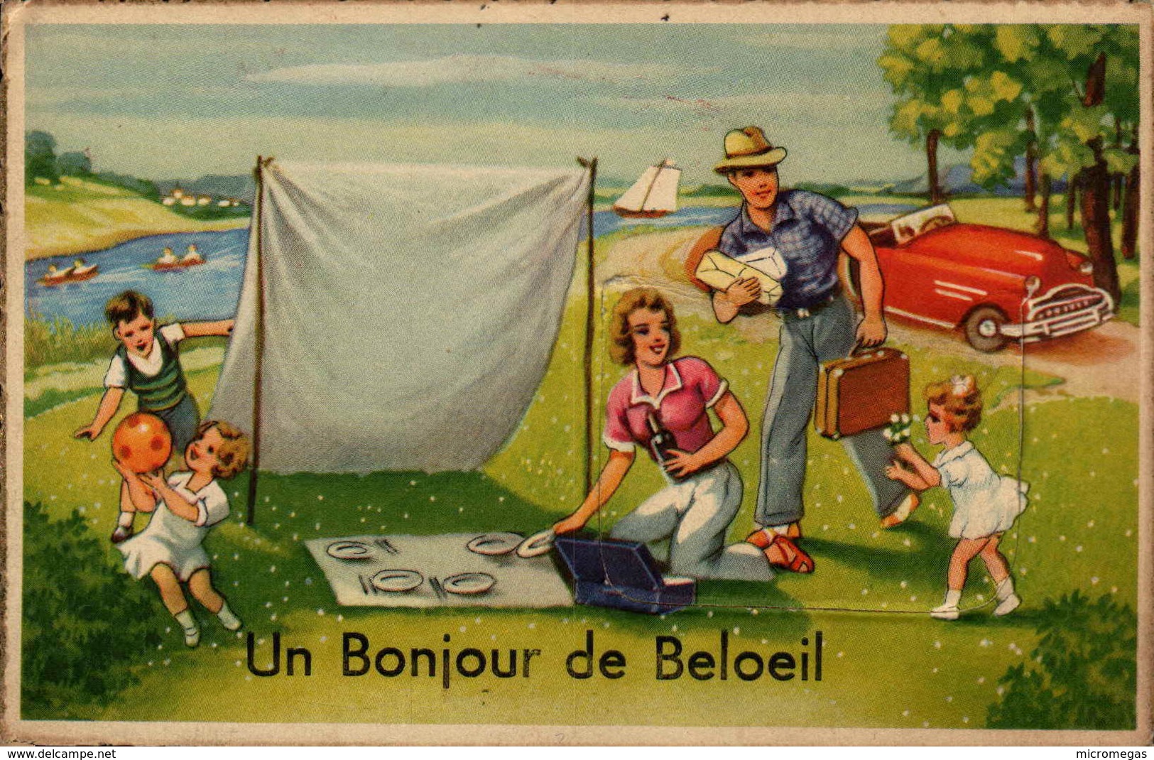 Un Bonjour De BELOEIL - Carte Avec Dépliant - Beloeil