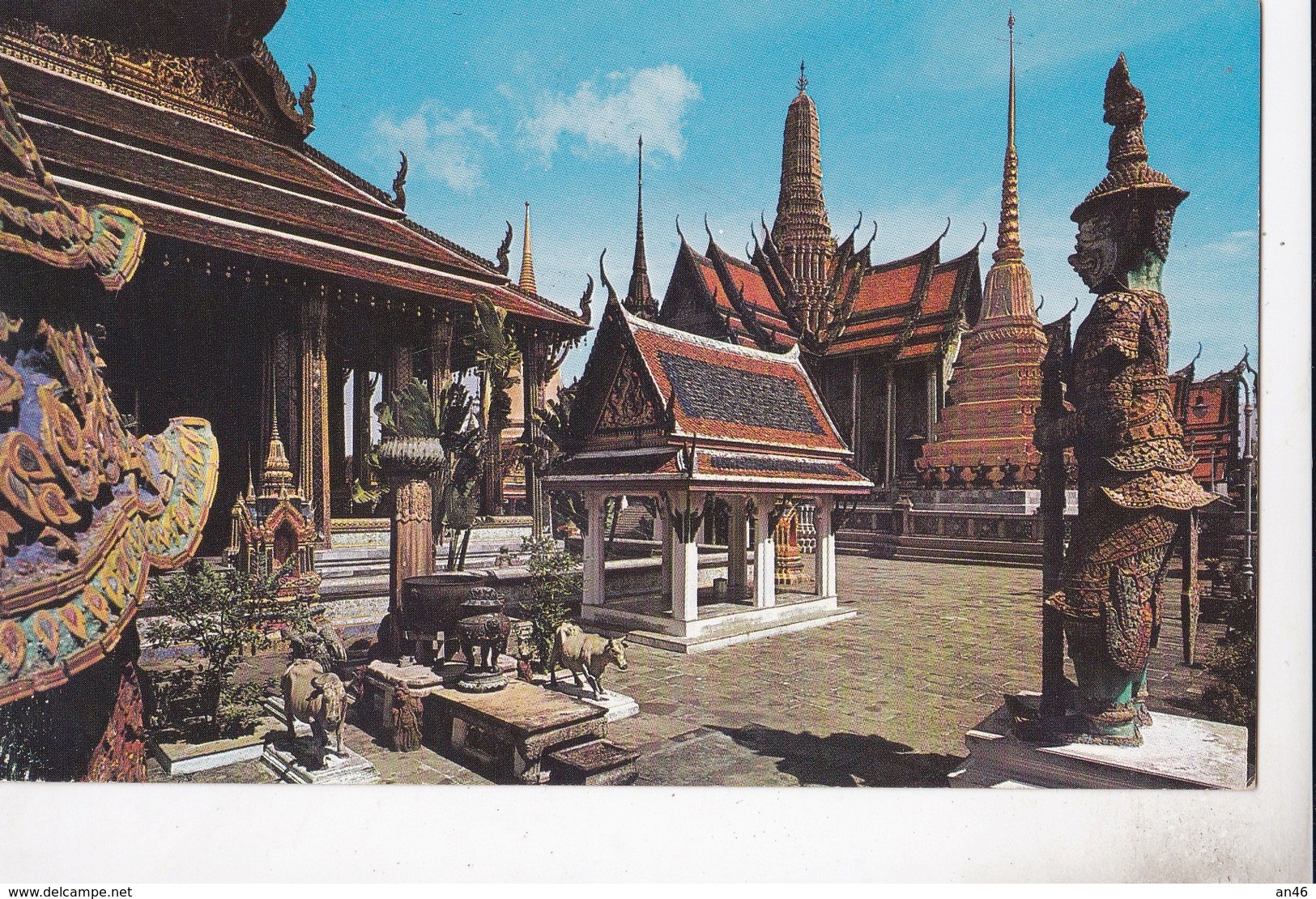 BANGKOK PANTHEON PARTION OF EMERALD BUDDHA TEMPLE AND PAVILION  VG AUTENTICA 100% - Tailandia