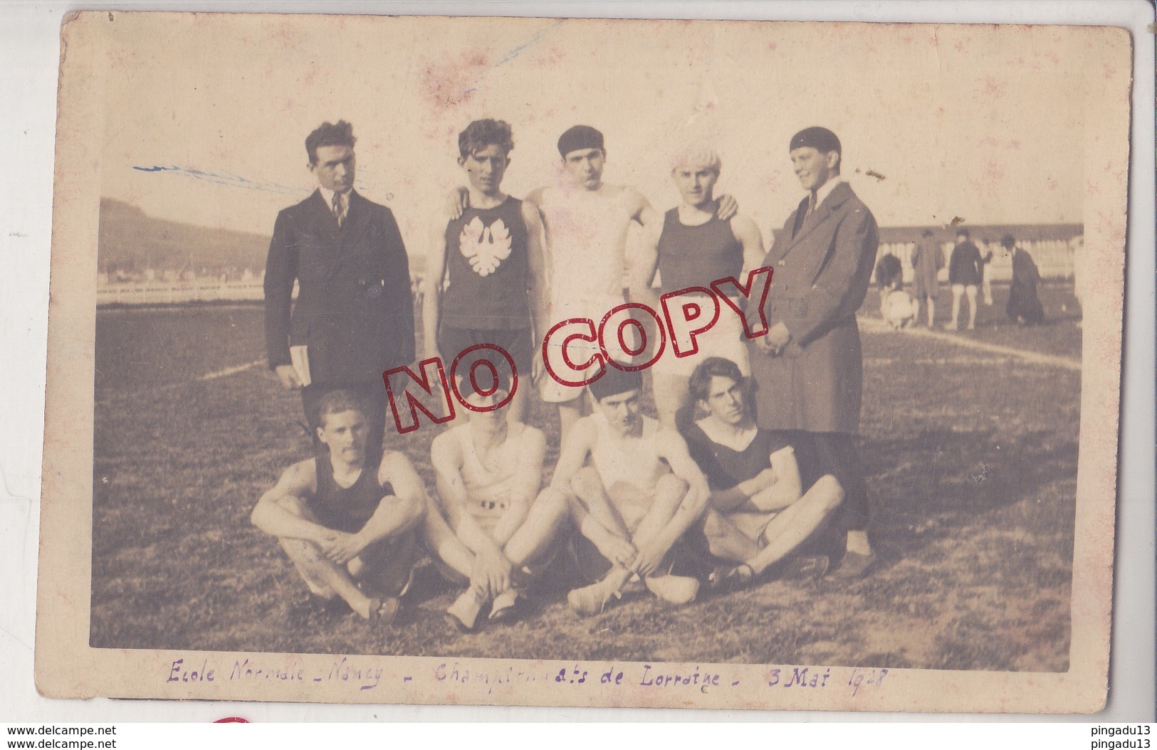 Au Plus Rapide Carte Photo Ecole Normale Nancy Championnats De Lorraine 3 Mai 1928 Athlétisme - Nancy