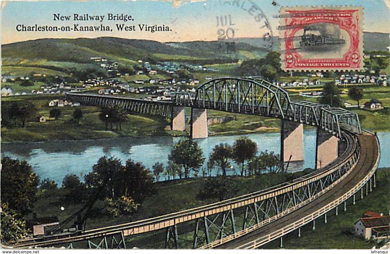 Pays Div -ref P972- Etats Unis D Amerique - United States Of America - Usa -charleston On Kanawha -railway Bridge - Charleston