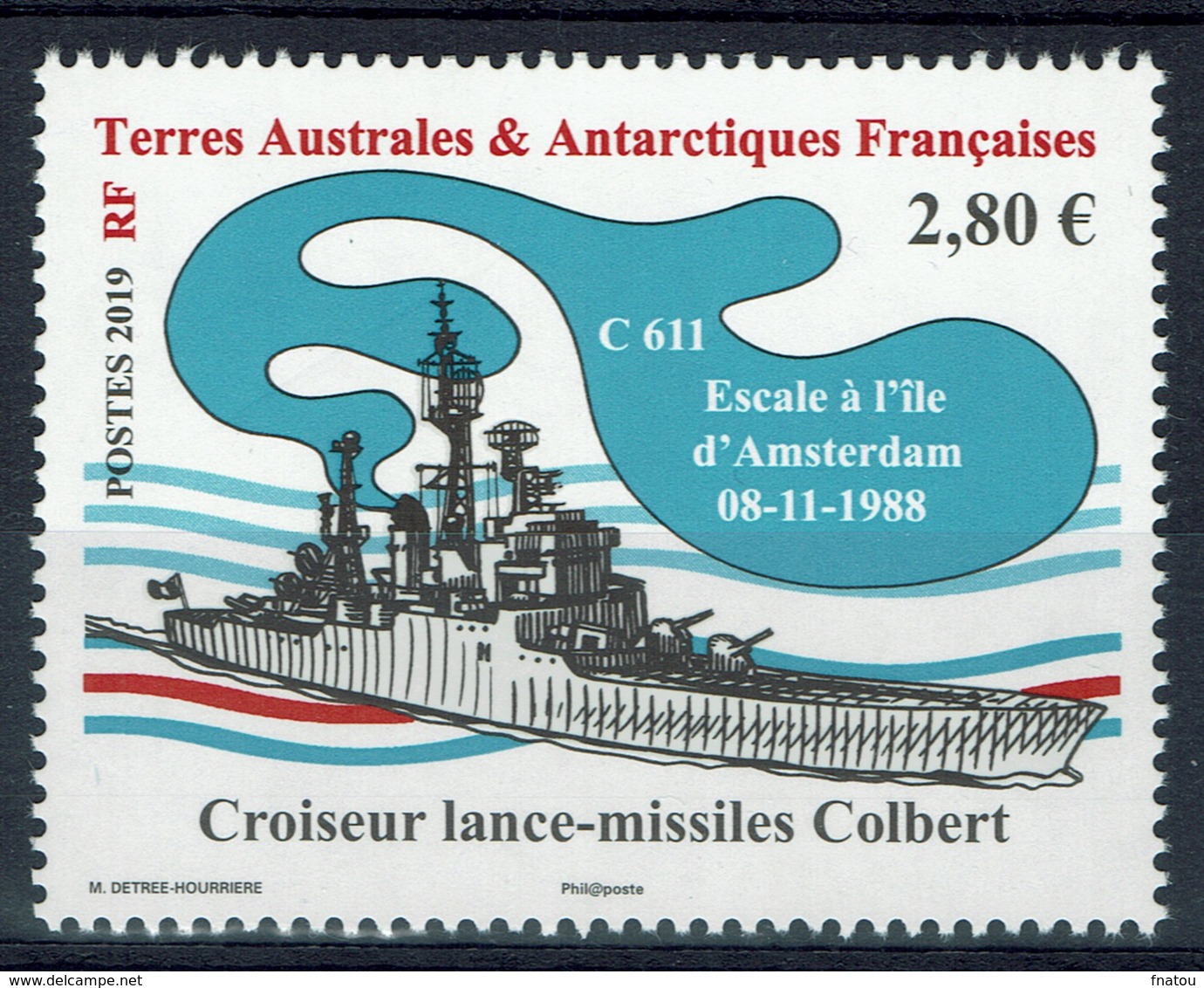 FSAT (TAAF), French Cruiser "Colbert", 2019, MNH VF - Unused Stamps