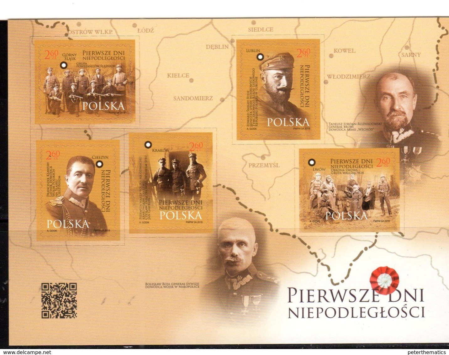 POLAND, 2018, MNH,FIRST DAYS OF POLISH INDEPENDENCE, MILITARY, SOLDIERS, SHEETLET - Other & Unclassified