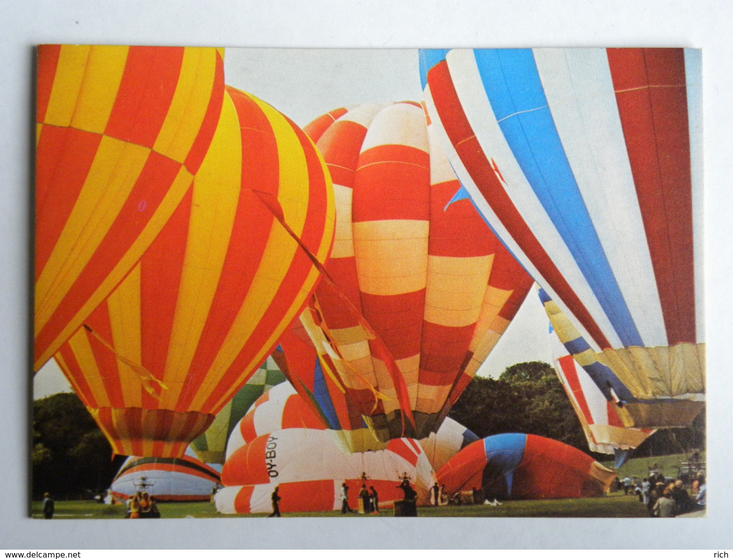 CP MONTGOLFIERE Coupe Princesse De Polignac - Reims, Septembre 1974 - Montgolfières Au Sol - Montgolfières