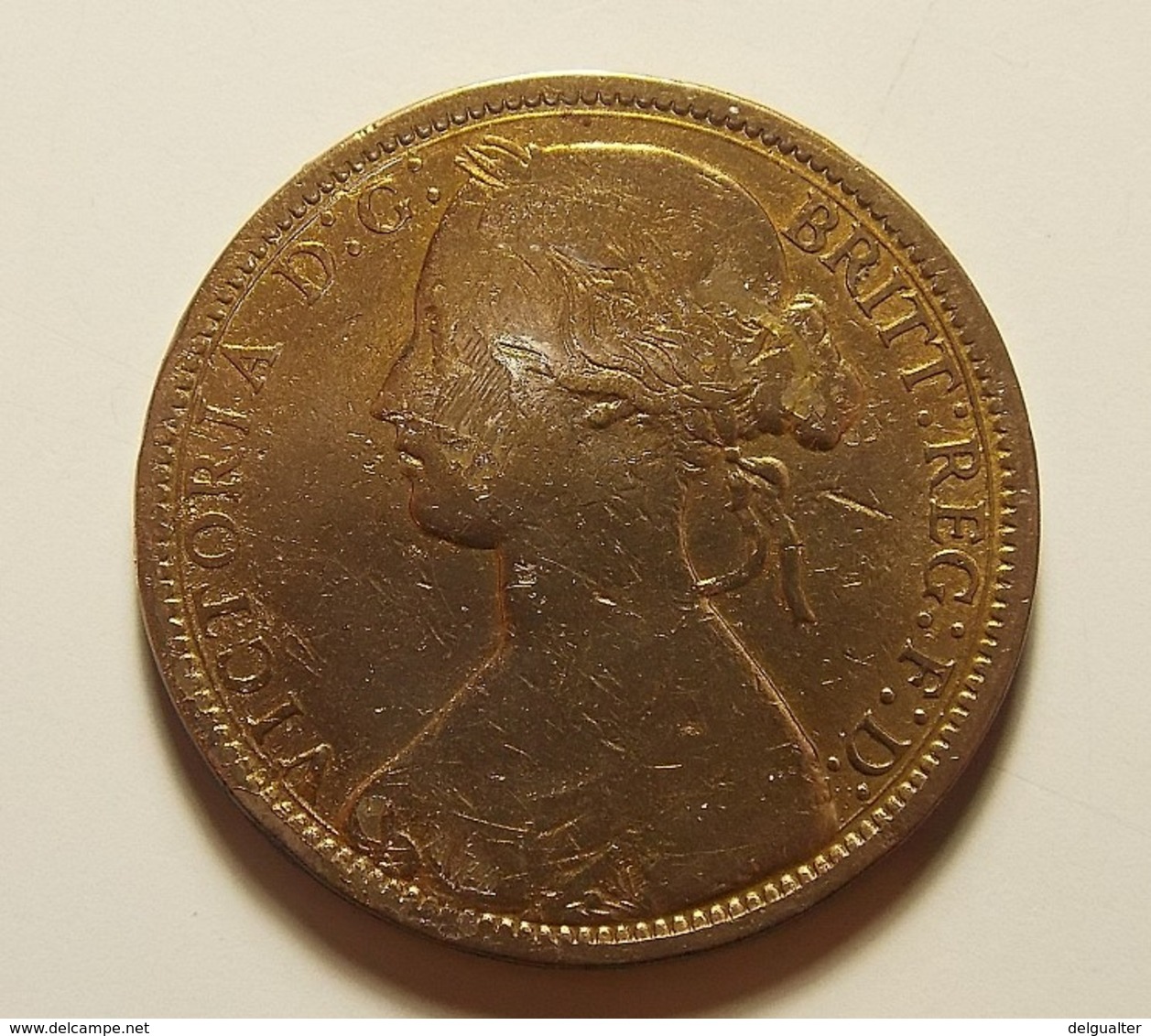 Great Britain 1 Penny 1872 Varnished - D. 1 Penny