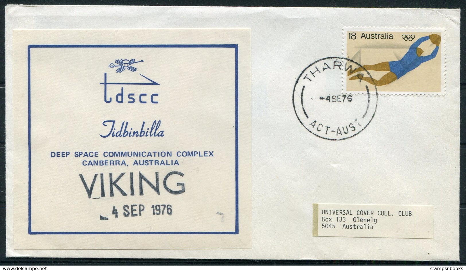 1976 Australia Tharwa Viking Space Rocket Cover - Briefe U. Dokumente