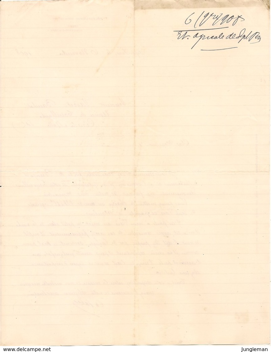 Vieux Papier - Allier 03 - Dompierre-sus-Besbre - Sept-Fons - Etablissement Agricole - Novembre 1908 - Autres & Non Classés