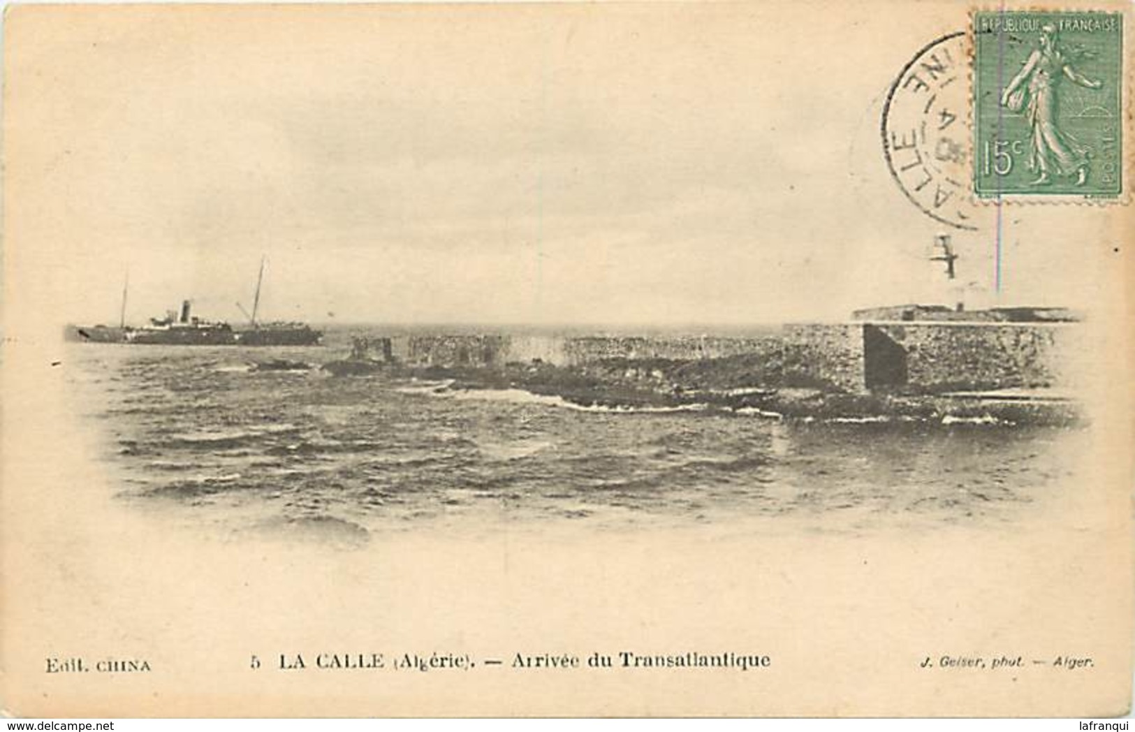 Pays Div -ref P931- La Calle - Arrivée Du Transatlantique - Bateaux - Bateau Transatlantique   -carte Bon Etat- - Autres & Non Classés