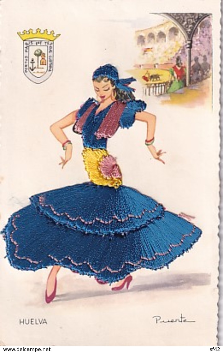 HUELVA         DANSEUSE  ROBE BRODEE       PAR PUENTE - Huelva