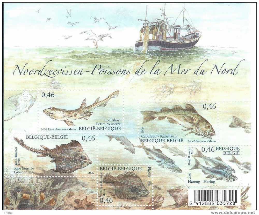 BELGIUM - Emission De 2006 -  Bloc 130 ** - Poissons De La Mer Du Nord - Noordzeeevissen - Fische