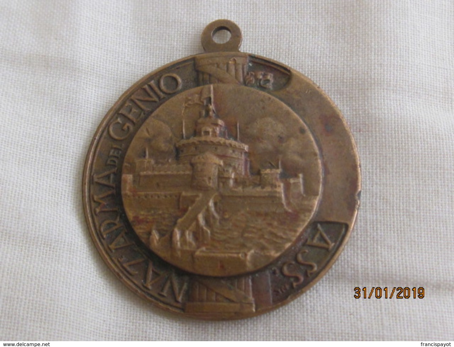 Medaglia Associazione  Nazionale Arma Del Genio 1940 Santa Barbara - Italy