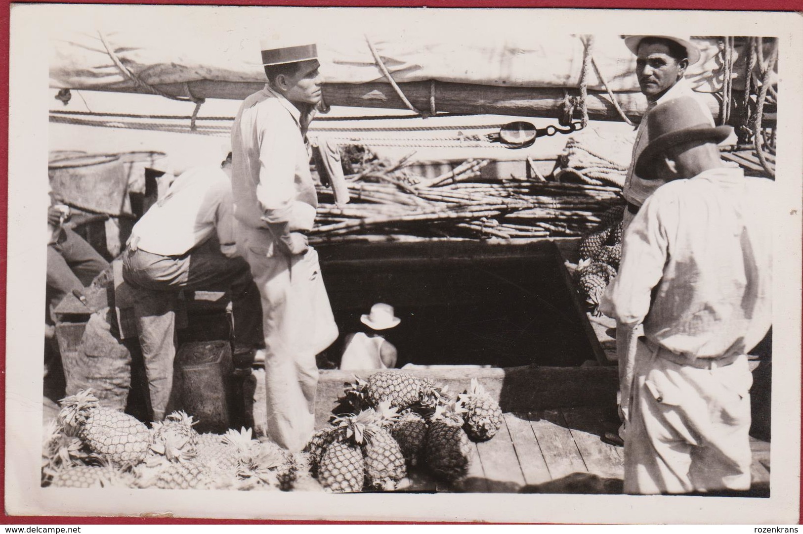 Nederlandse Antillen Curaçao Ananas Verkopers Pineapple Vendors (fold) - Curaçao