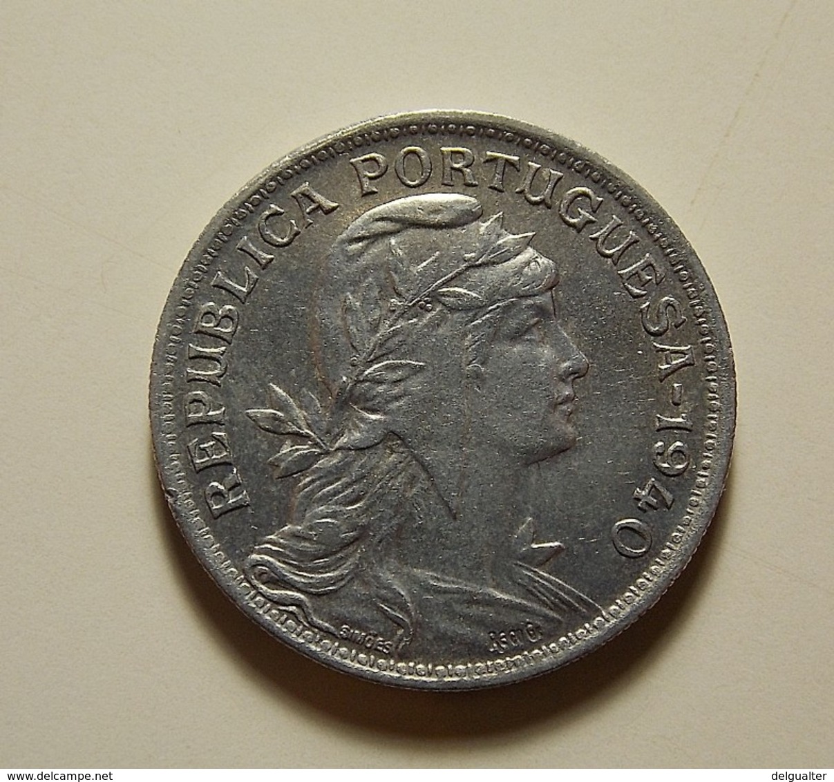Portugal 50 Centavos 1940 Has A Scratch On The Reverse Of The Coin - Portugal