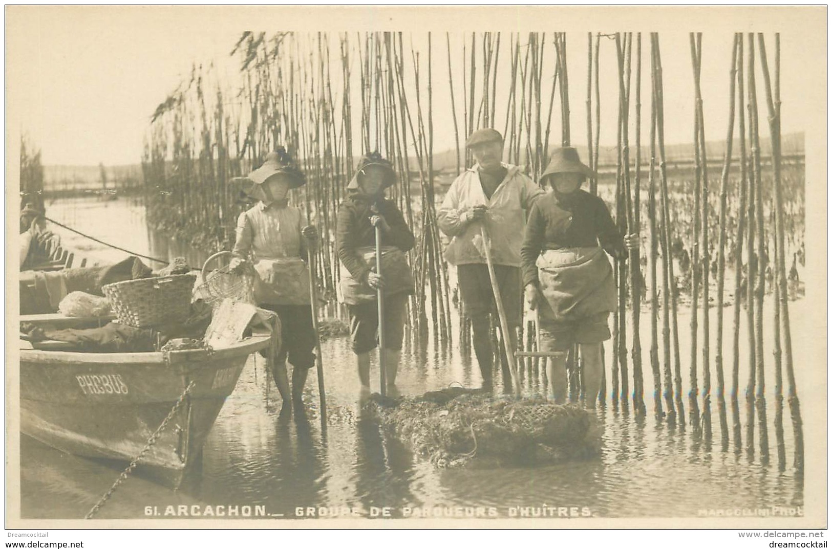 33 BASSIN D'ARCACHON. Parqueurs D' Huîtres. Métiers De La Mer Coquillages Et Crustacés - Arcachon