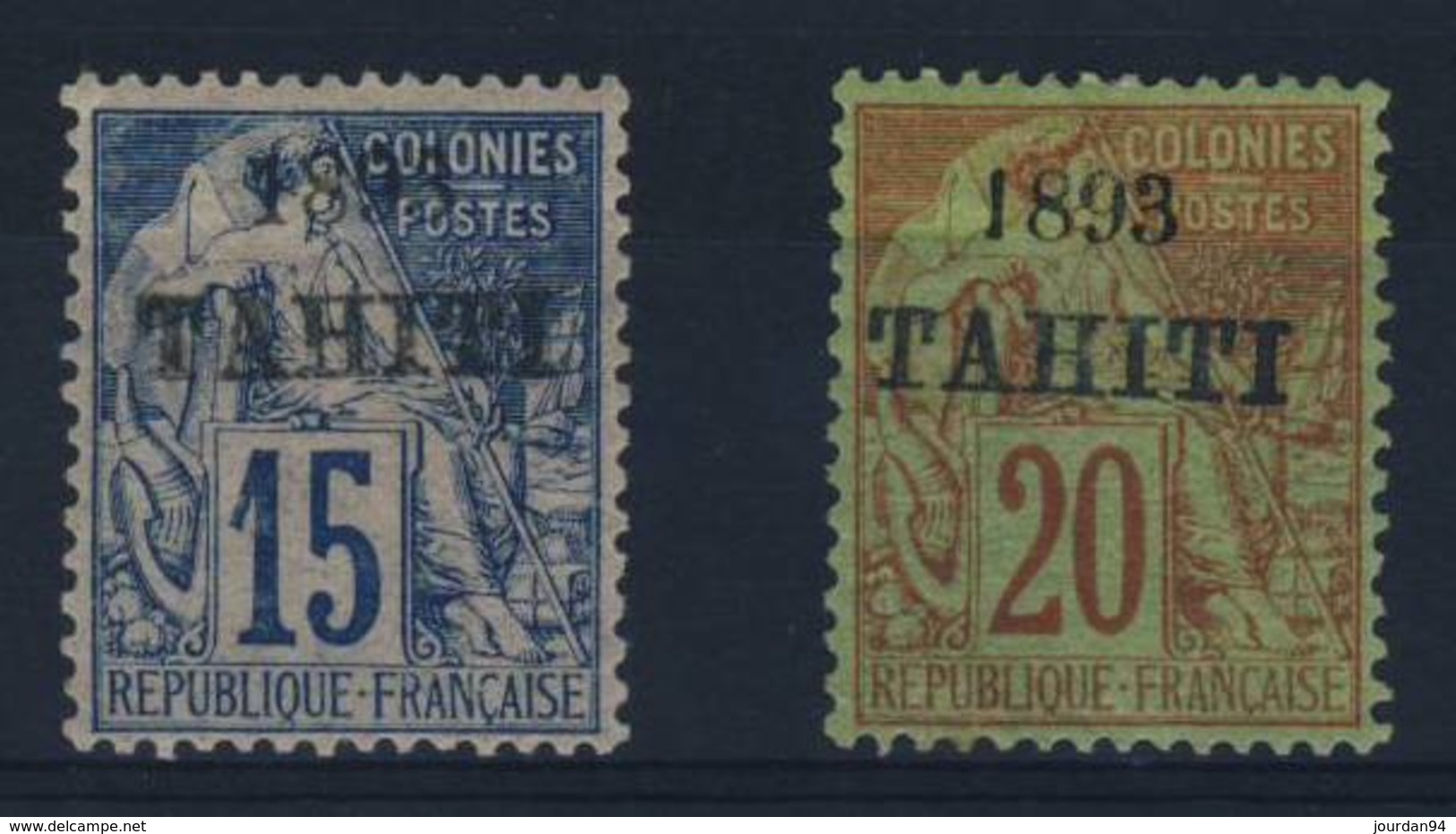 TAHITI -      N°24  ET  25 - Unused Stamps