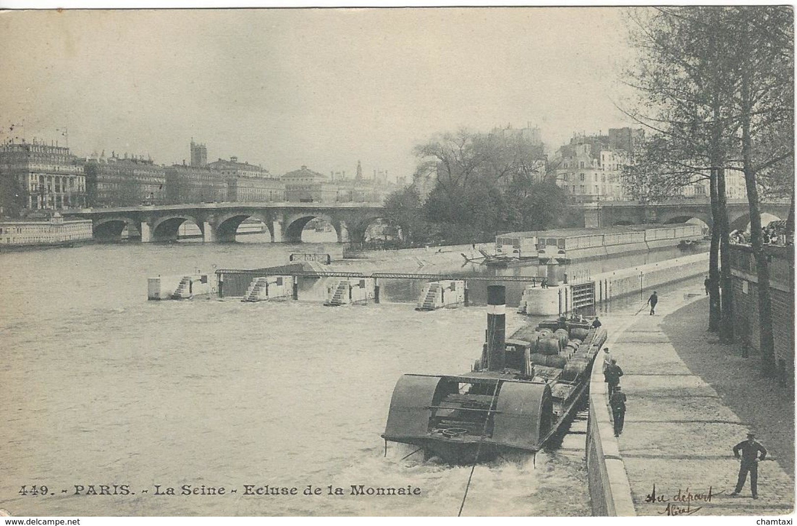 75 PARIS LA SEINE ECLUSE DE LA MONNAIE 449 - The River Seine And Its Banks